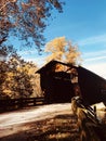 Autumnal View of the Benetka Covered Bridge - Ashtabula - OHIO